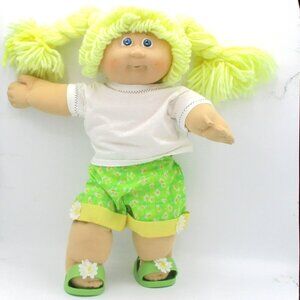 Cabbage Patch Kids Tsukuda  HM 4 Girl  With Pacifier Yellow Ponies Japan